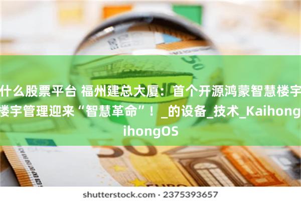 什么股票平台 福州建总大厦：首个开源鸿蒙智慧楼宇，楼宇管理迎来“智慧革命”！_的设备_技术_KaihongOS