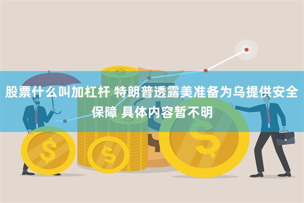 股票什么叫加杠杆 特朗普透露美准备为乌提供安全保障 具体内容暂不明